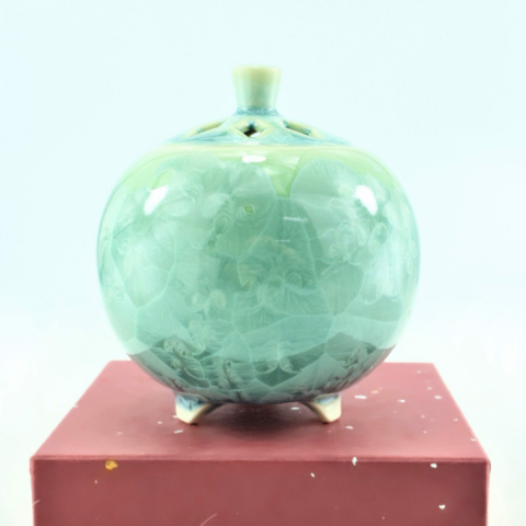 Lư gốm Kyohanayu - Sắc xanh